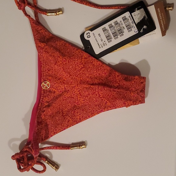 VIX PaulaHermanny Shaye Tie Side Bottom Size M - Picture 5 of 9